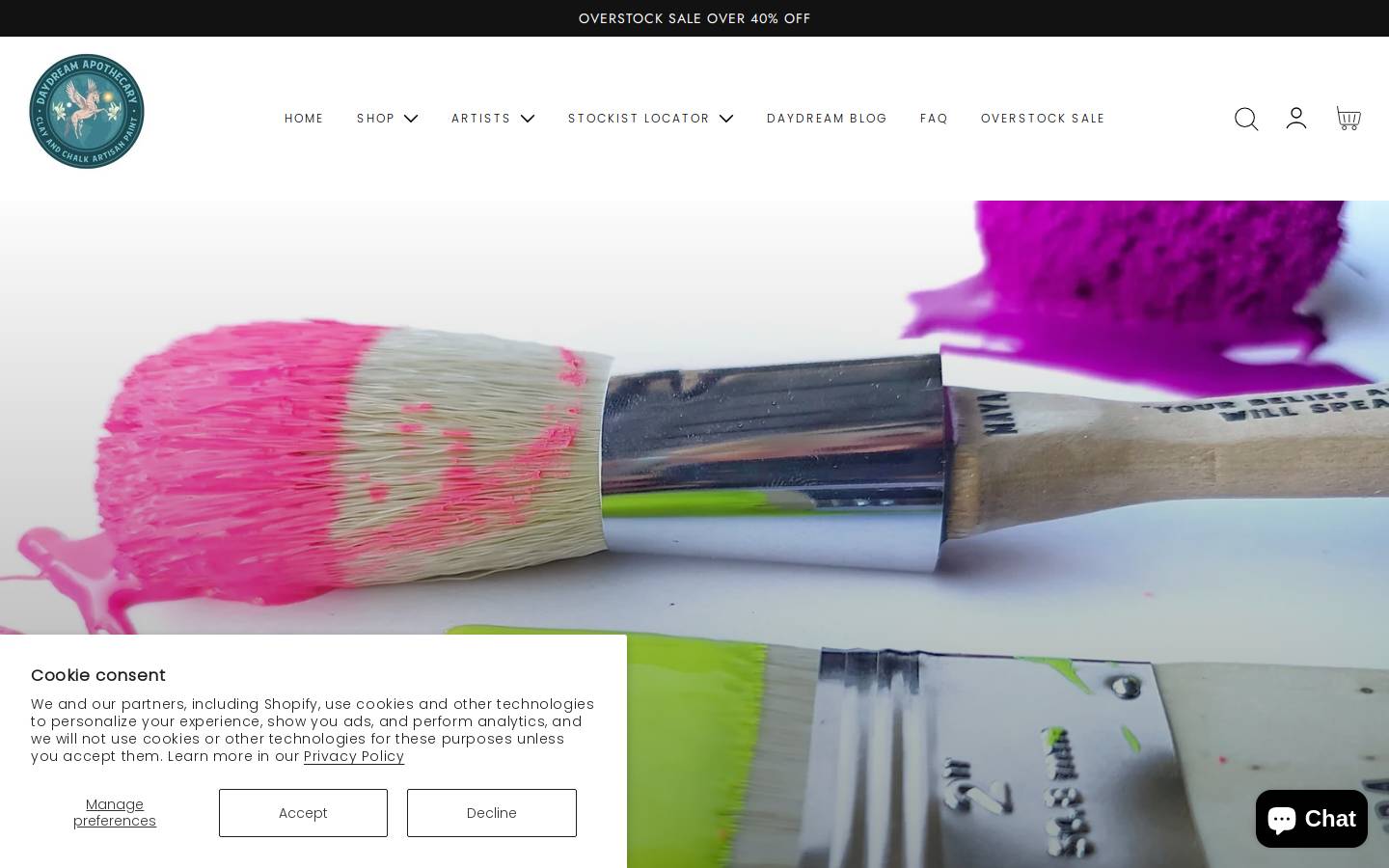 daydreamapothecarypaint.com homepage screenshot
