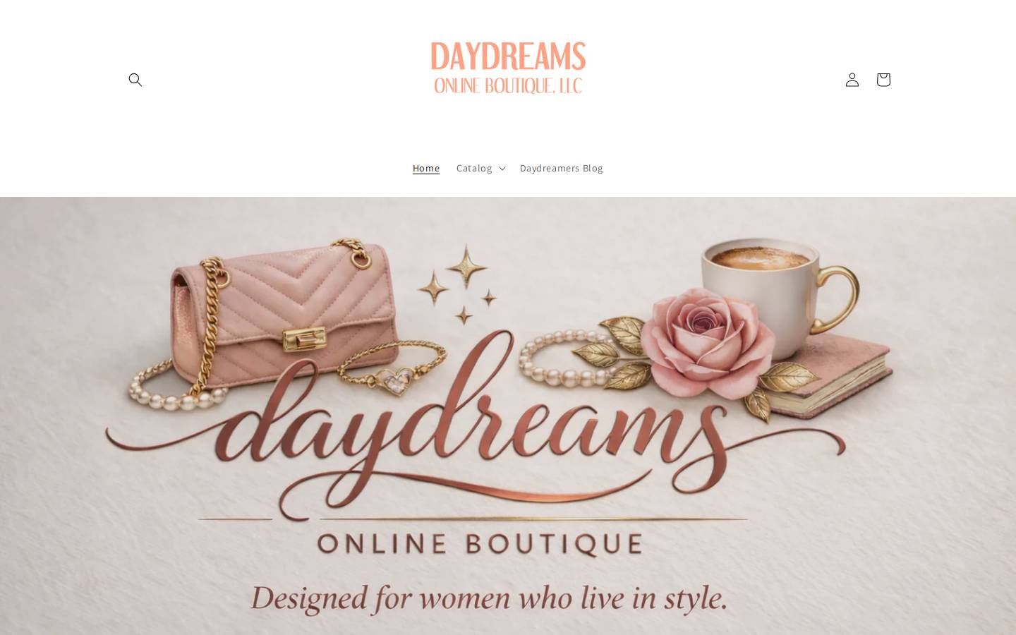 daydreamsboutique.com homepage screenshot