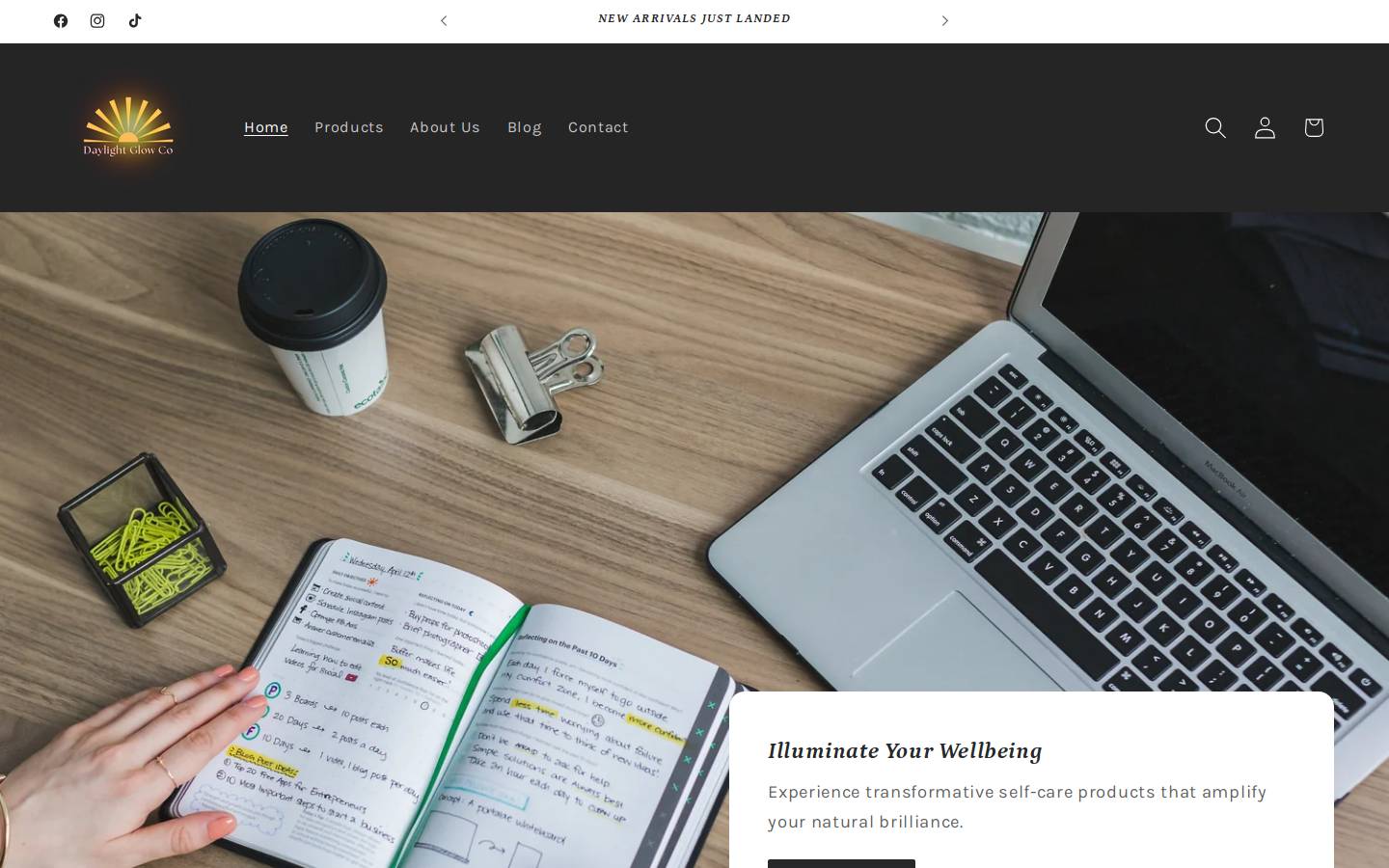 daylightglowco.com homepage screenshot