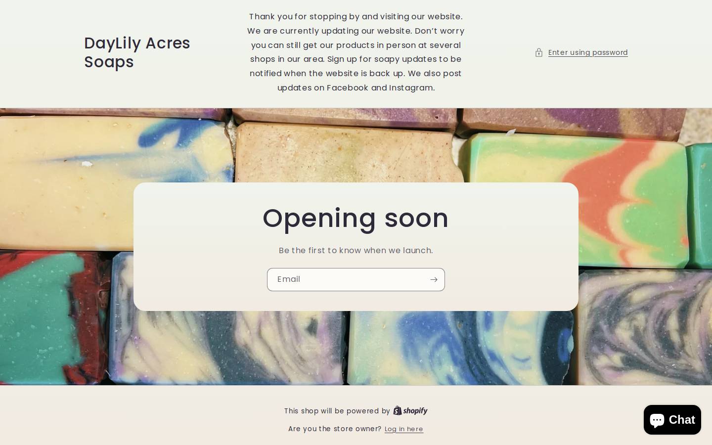daylilygoatsoaps.com homepage screenshot