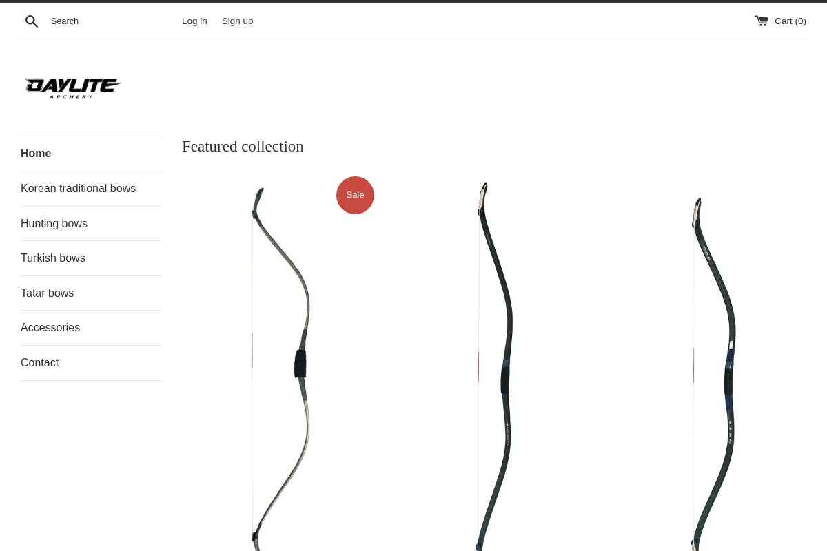 Daylitebow homepage screenshot