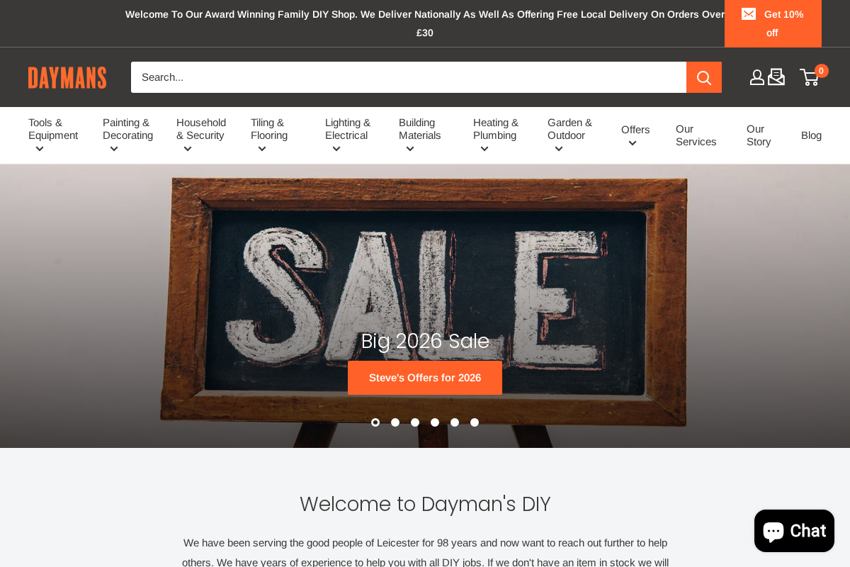 Daymans DIY homepage screenshot