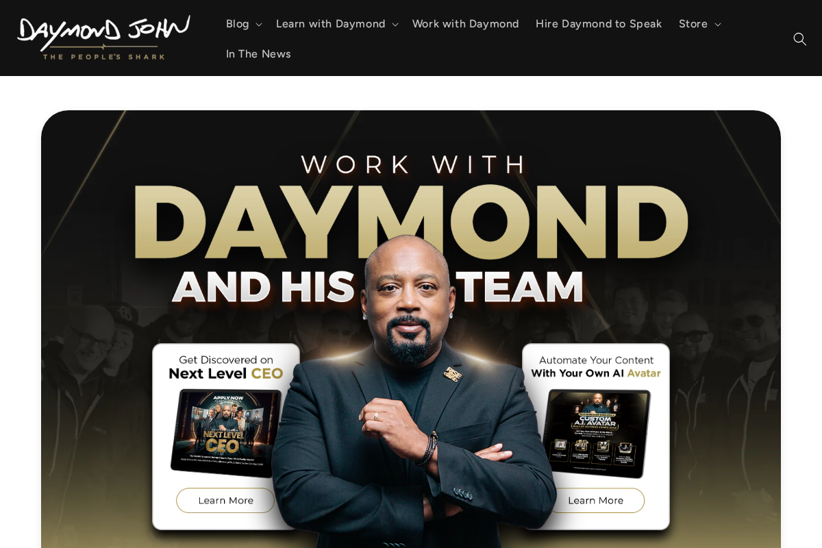 DaymondJohn.com homepage screenshot