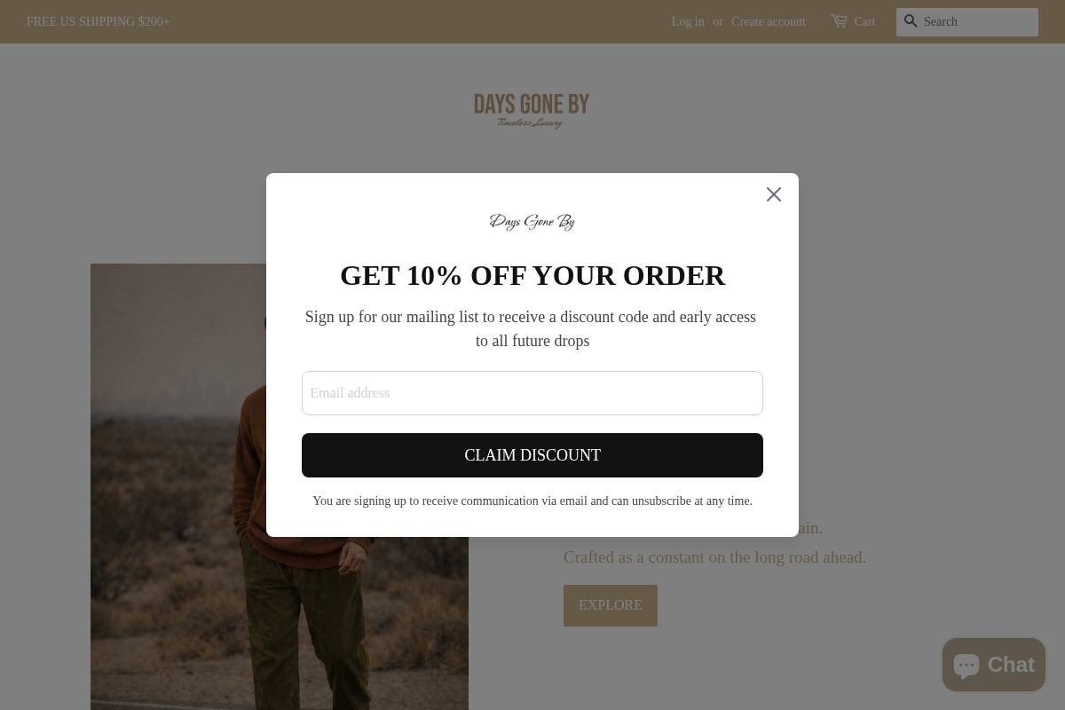 daysgonebyco.com homepage screenshot