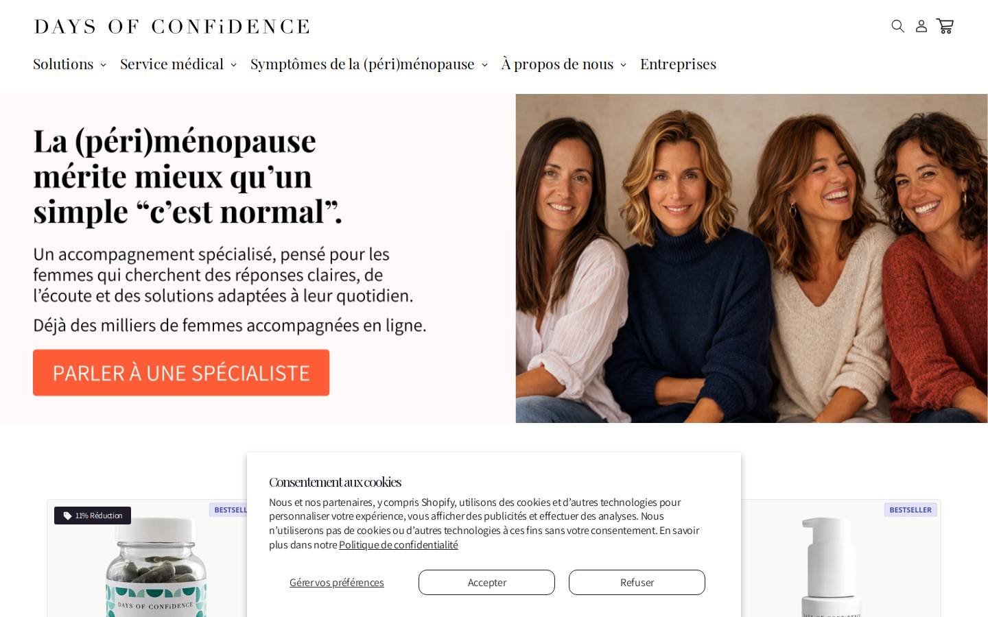 daysofconfidence.fr homepage screenshot