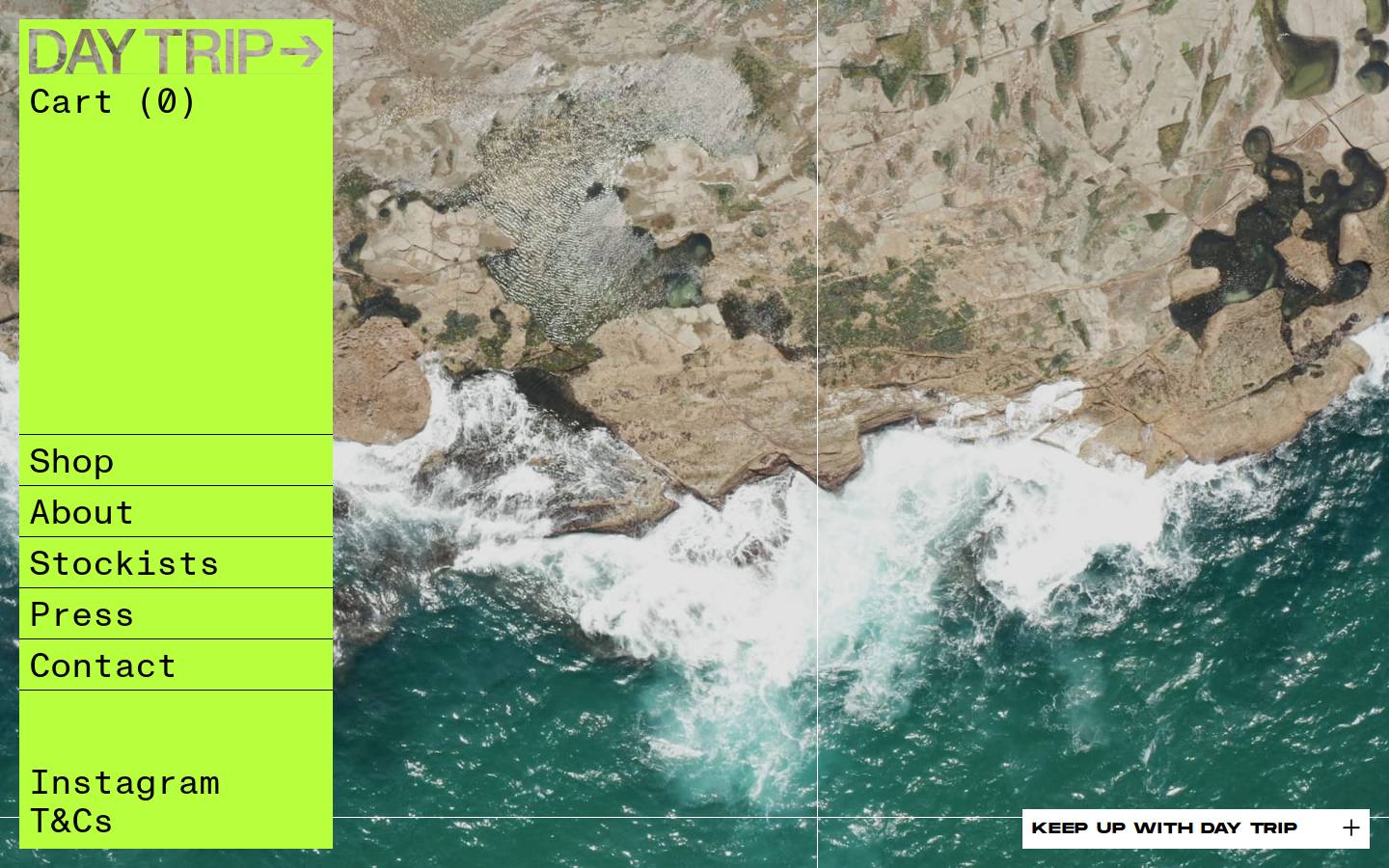 Daytrip homepage screenshot