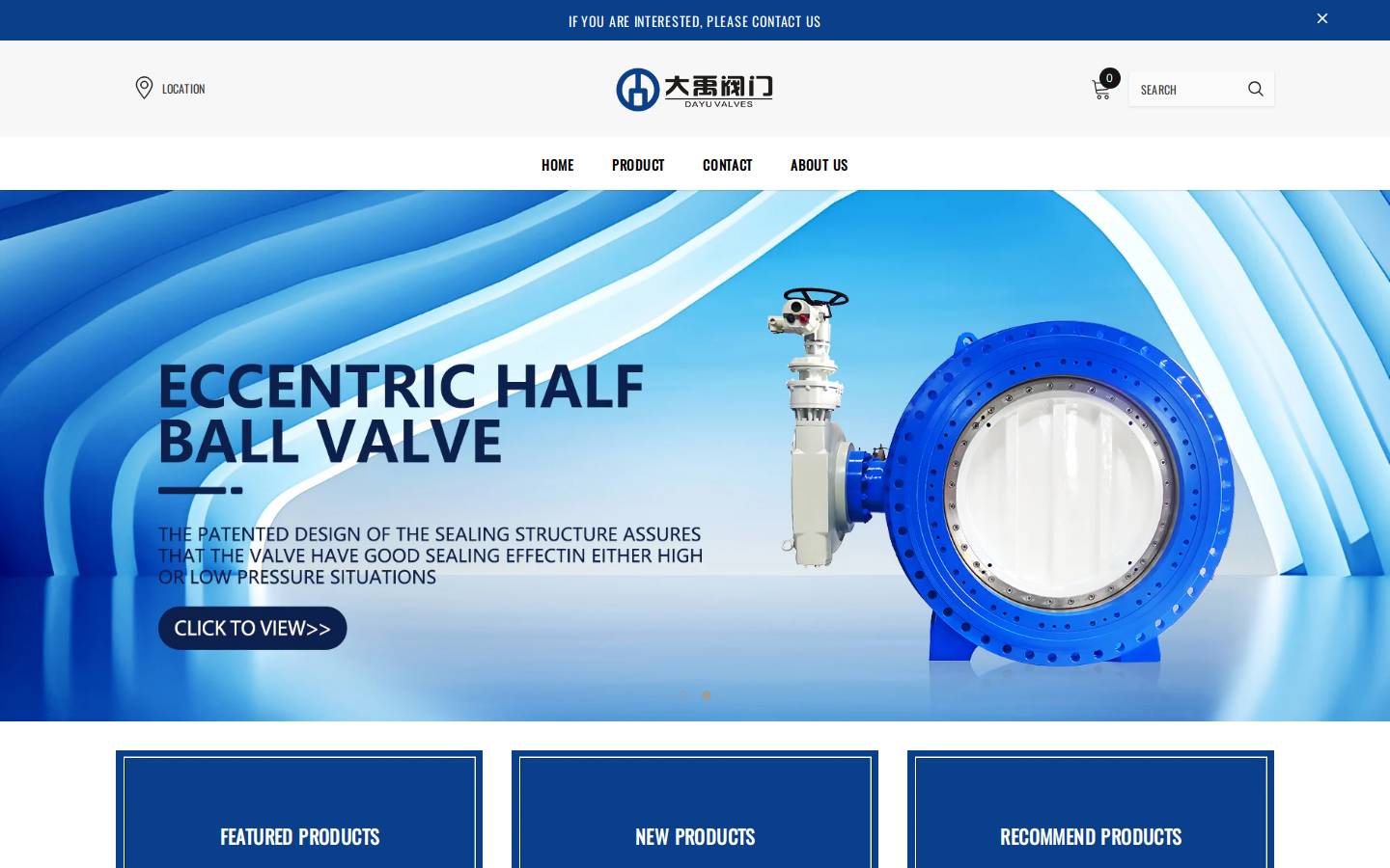 dayu-valves.com homepage screenshot