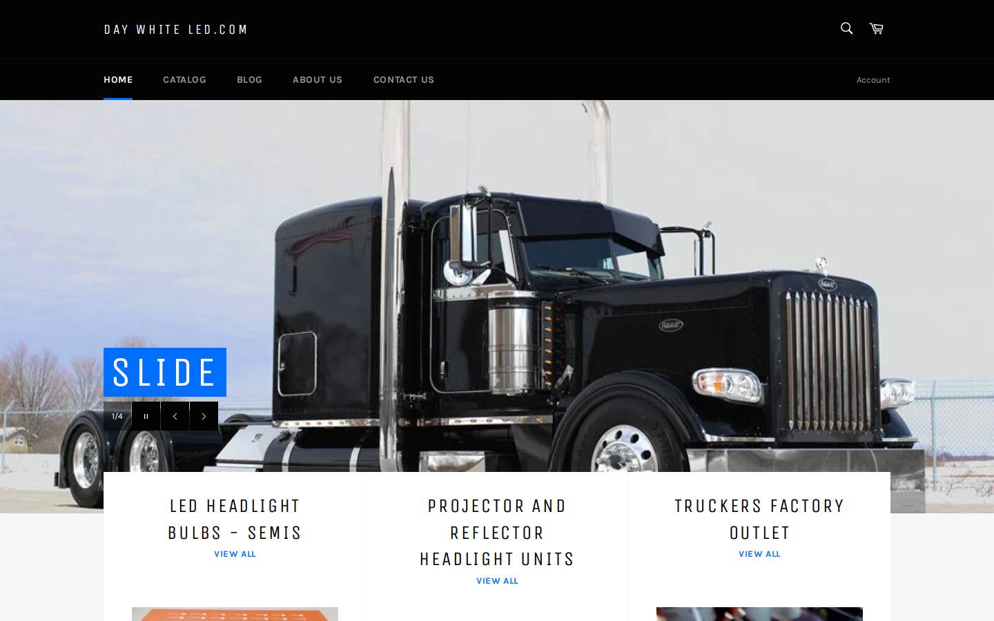 daywhiteled.com homepage screenshot