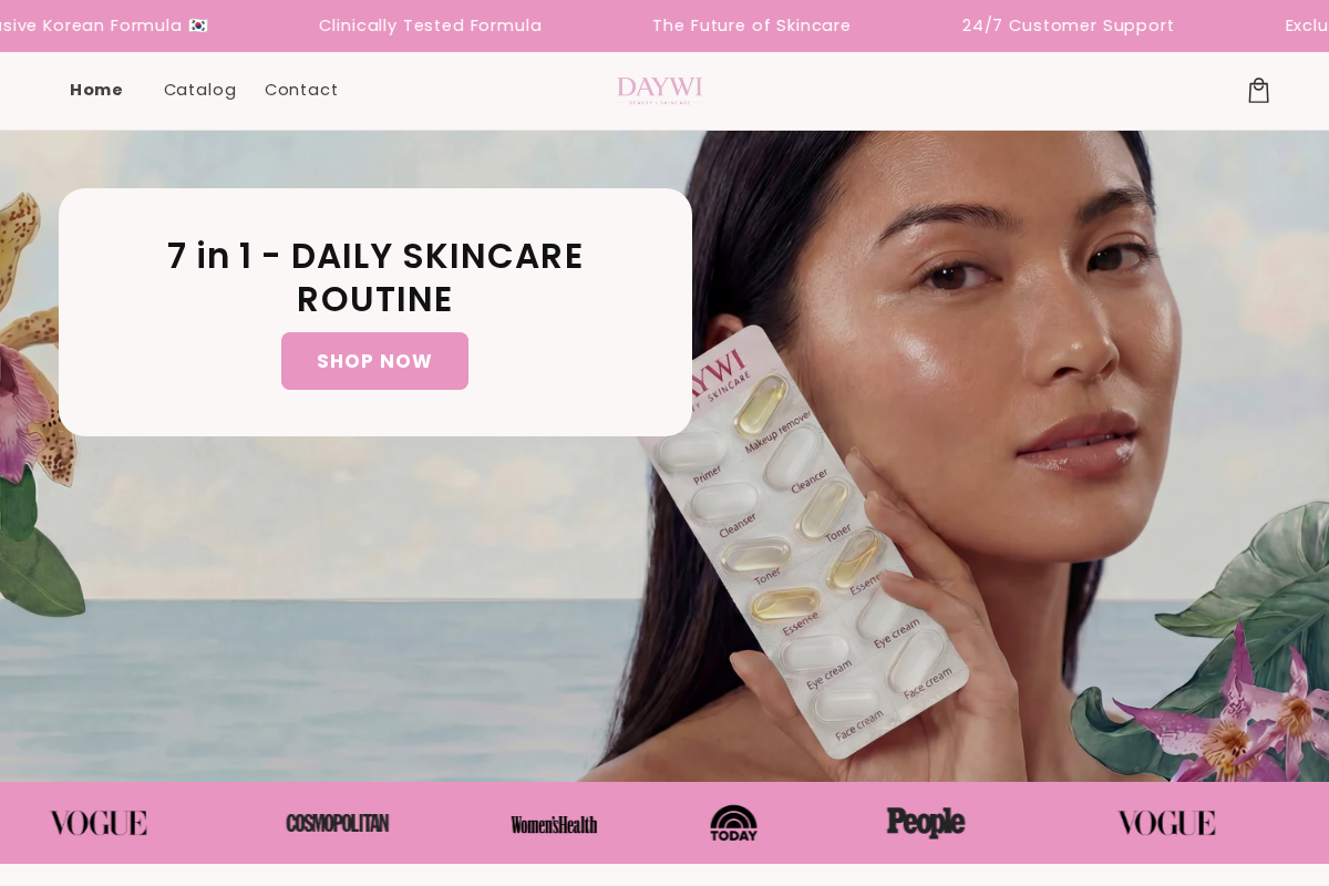 Daywibeauty homepage screenshot