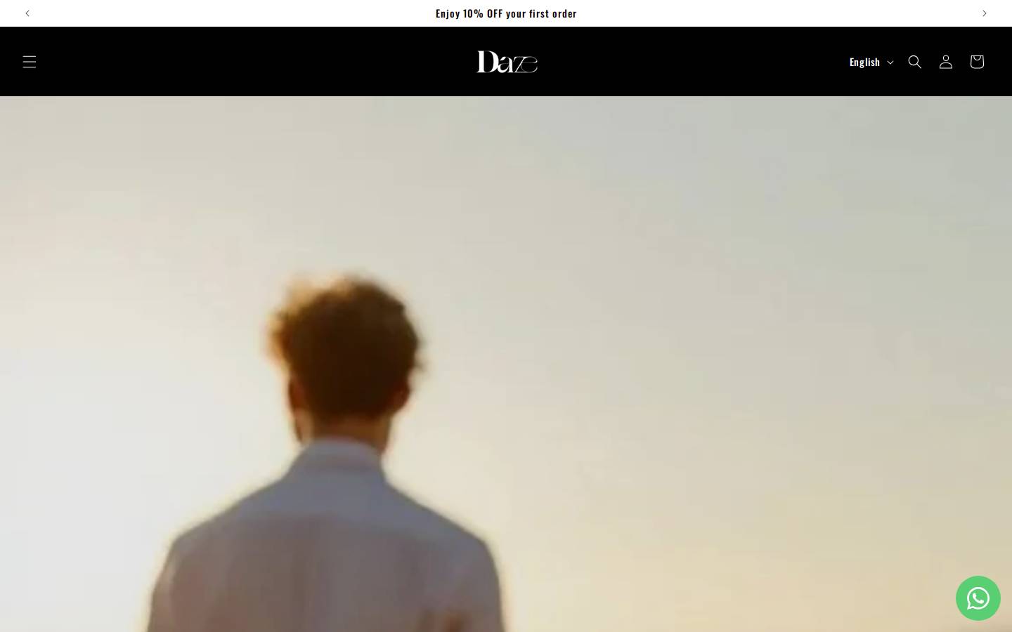 dazeclothingco.com homepage screenshot