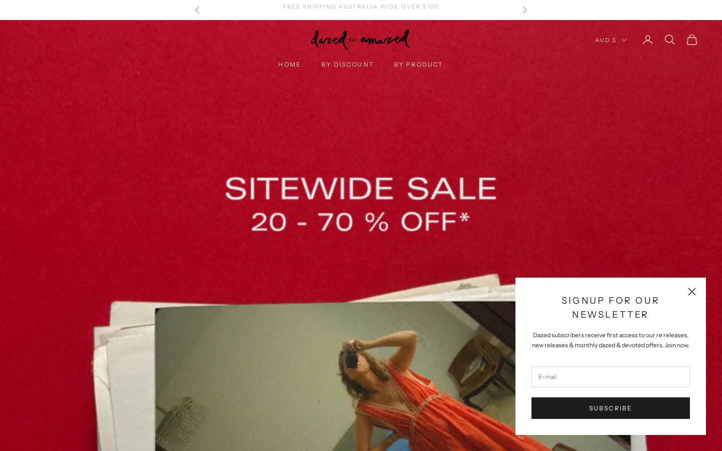 dazedbutamazed.com.au homepage screenshot