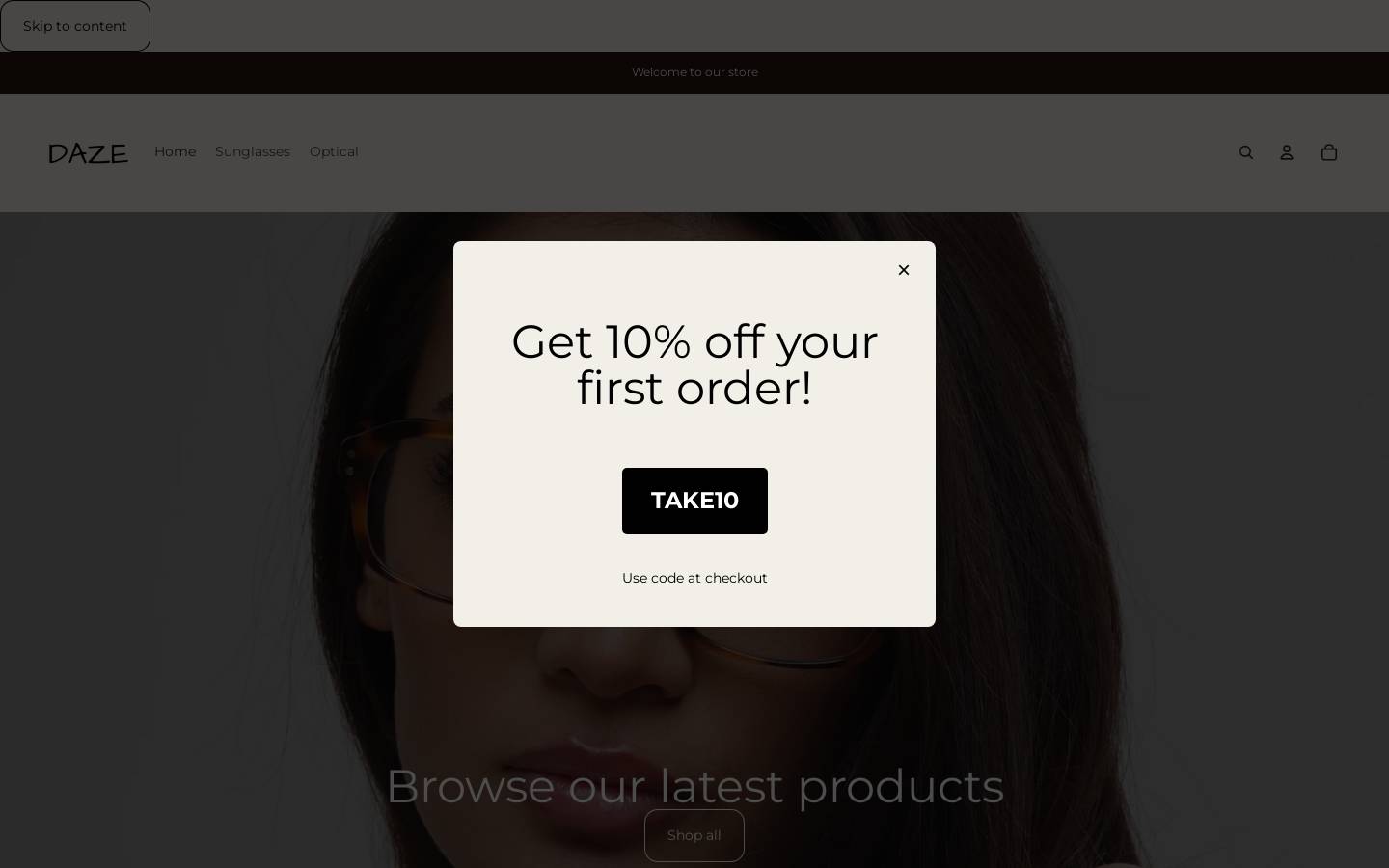 dazelondon.com homepage screenshot