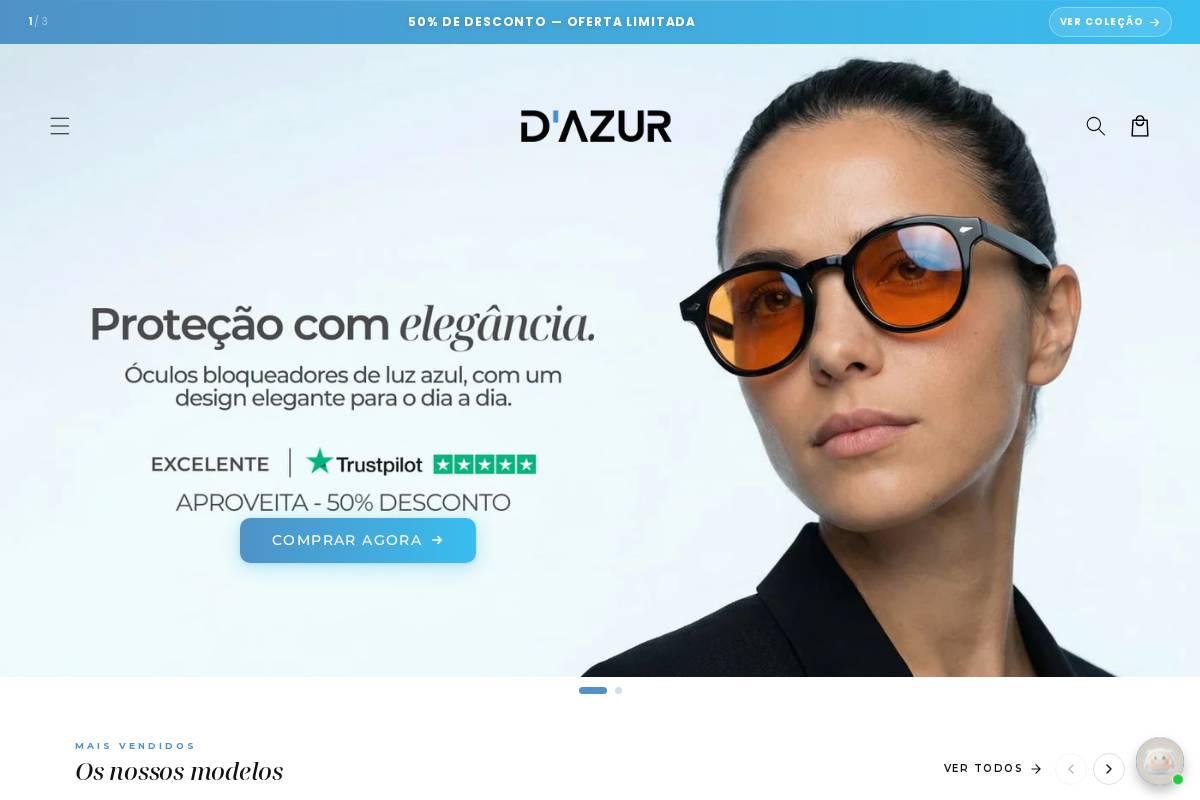 Dazur Blockers homepage screenshot