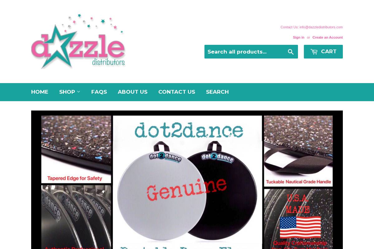 dazzledistributors.com homepage screenshot