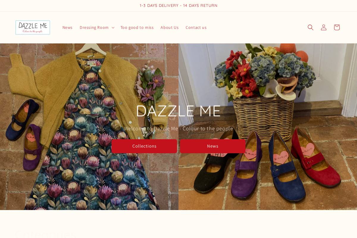 dazzleme.com homepage screenshot