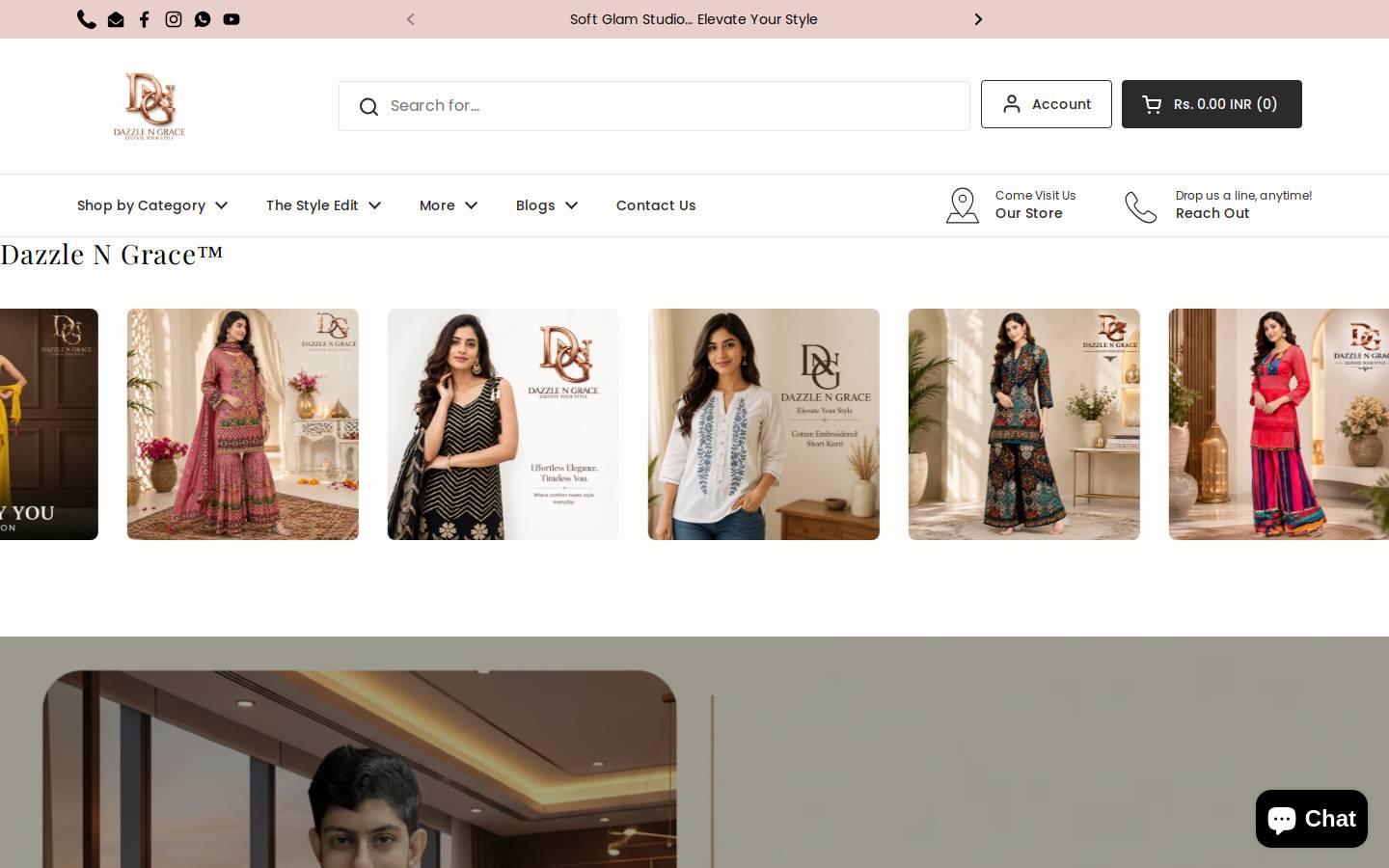 dazzlengrace.com homepage screenshot