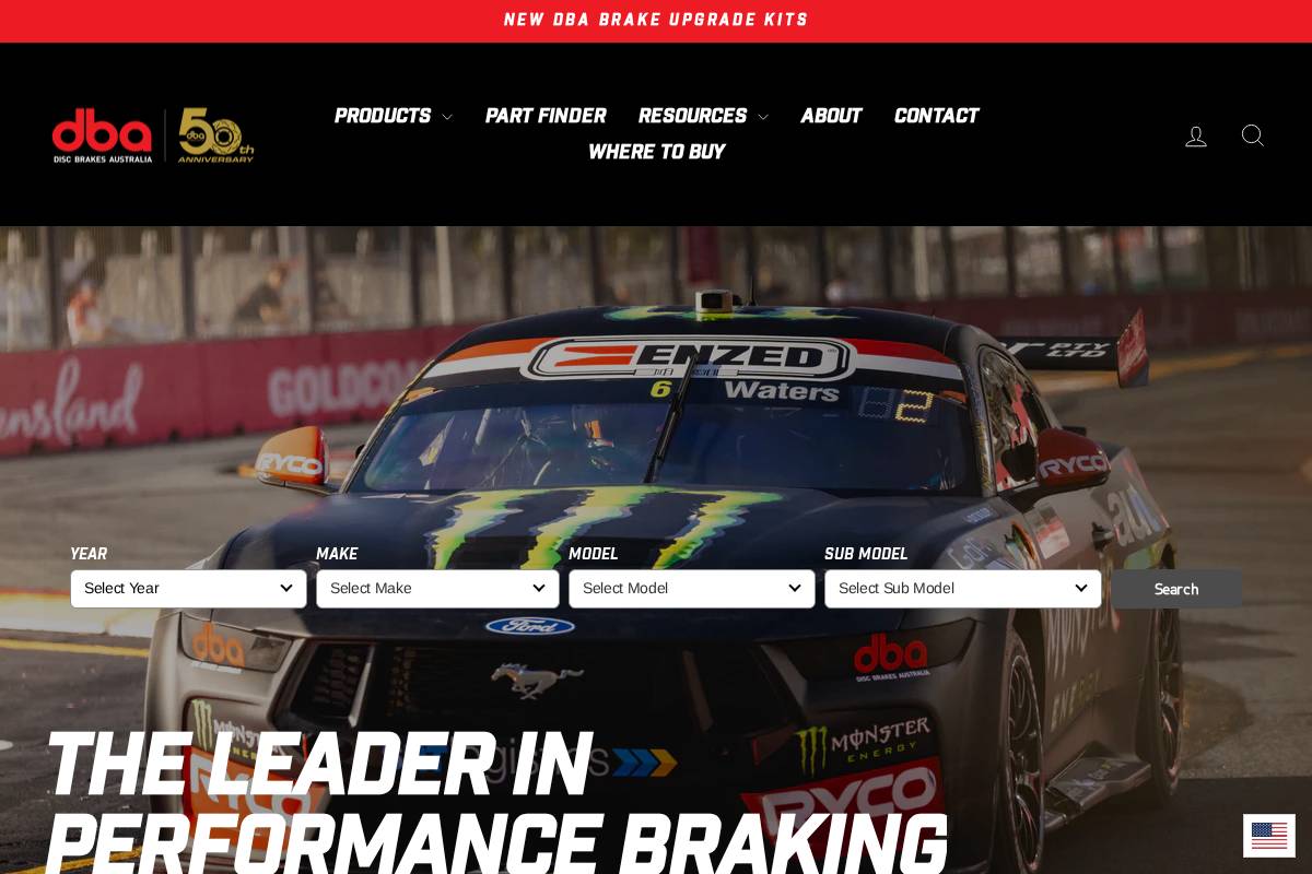 dbabrakes.com homepage screenshot