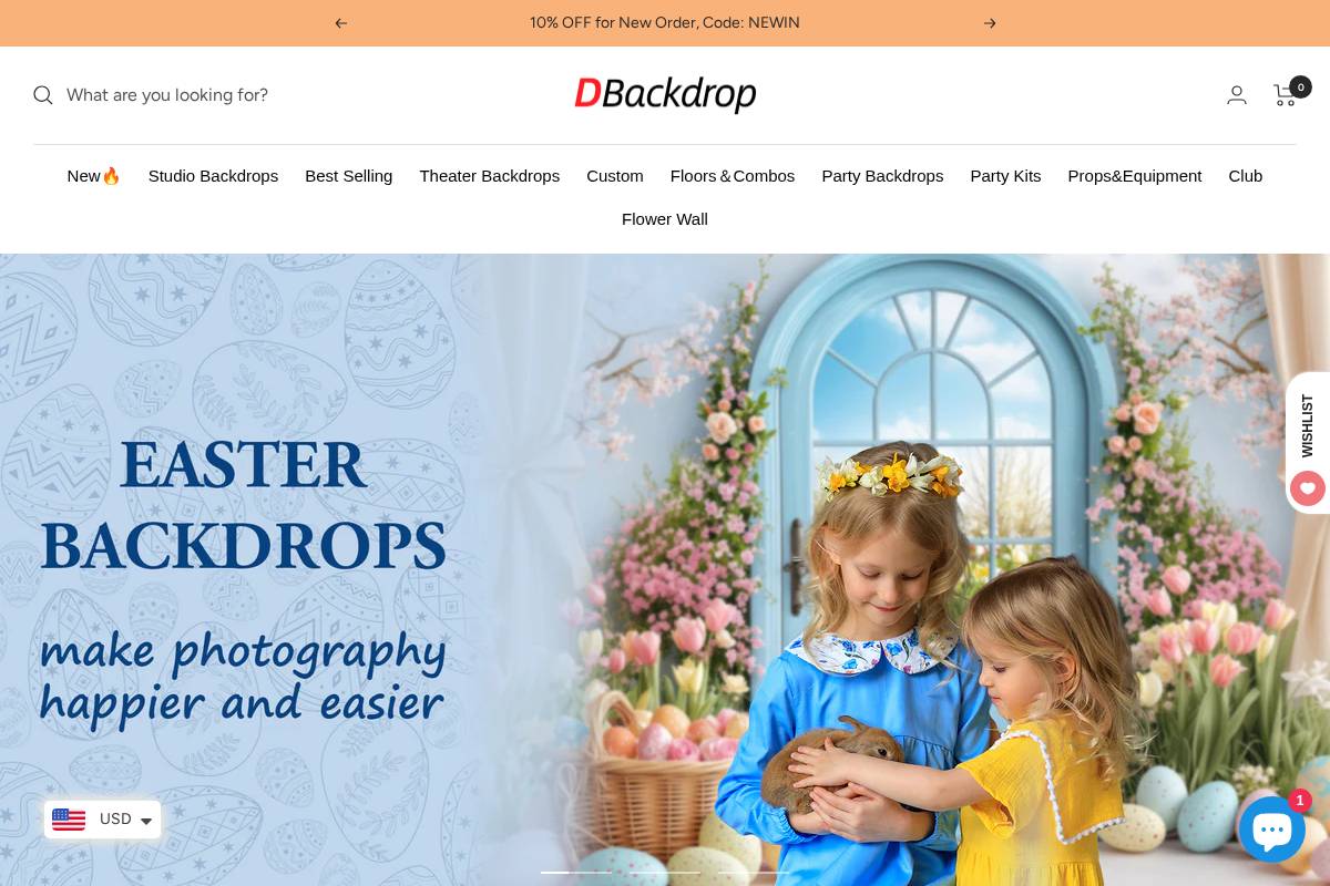 Dbackdrop homepage screenshot