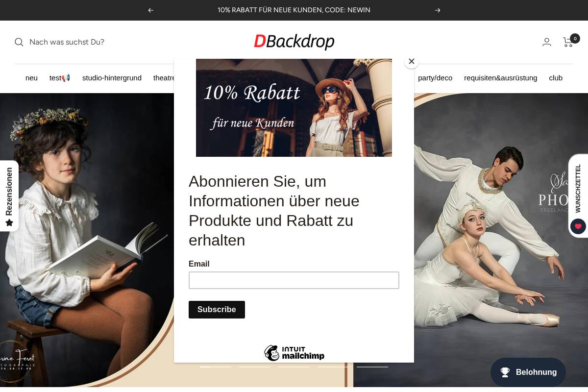 Dbackdrop homepage screenshot