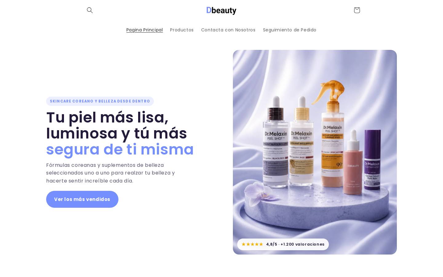 Dbeautys homepage screenshot