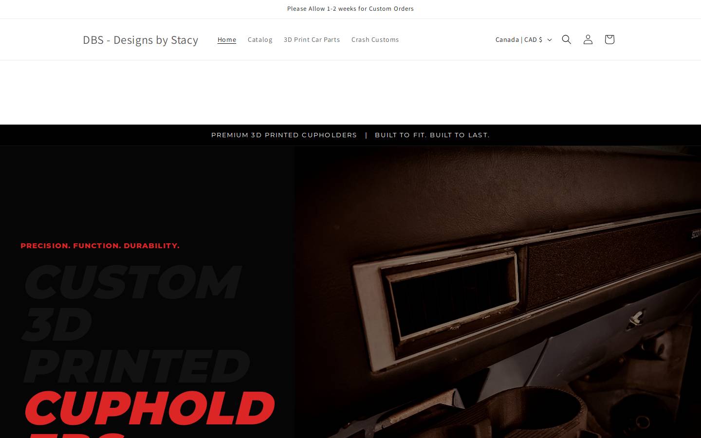 dbsprintshop.ca homepage screenshot