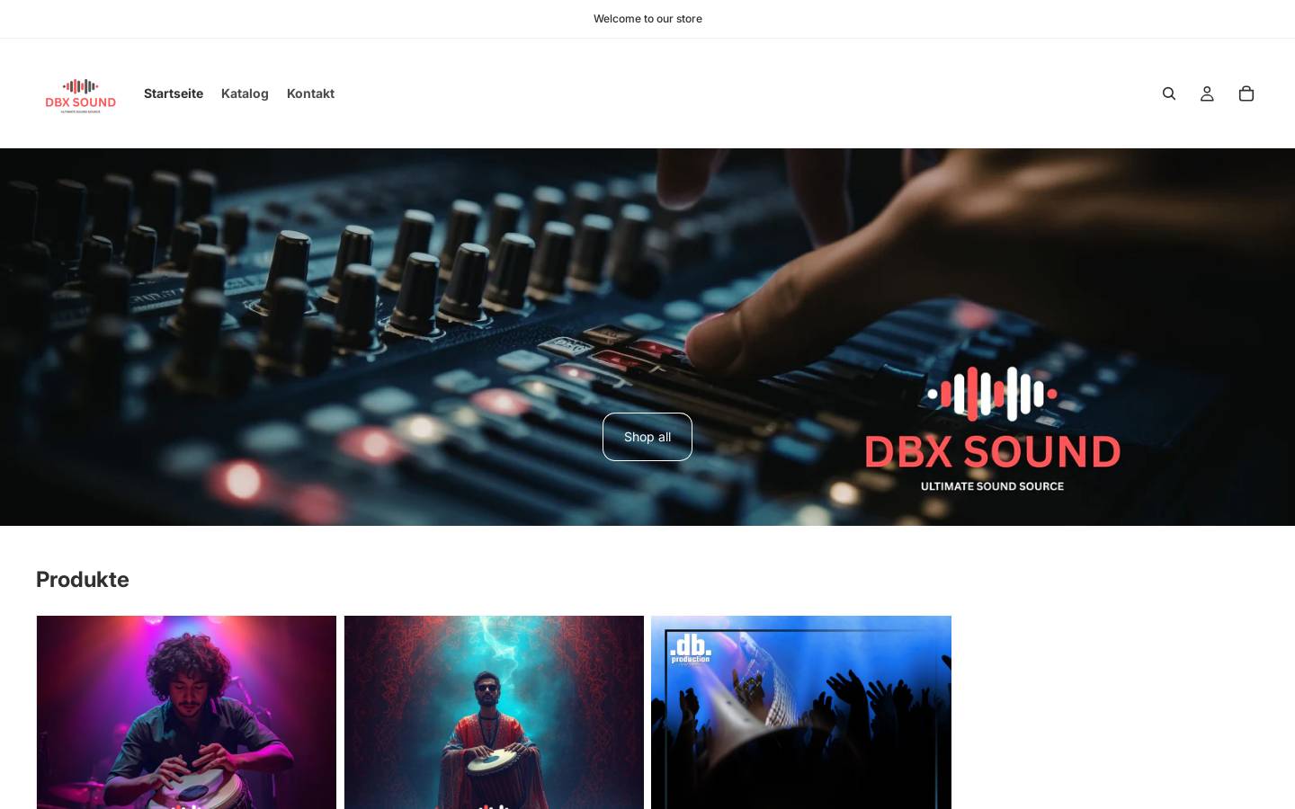 dbxsound.com homepage screenshot