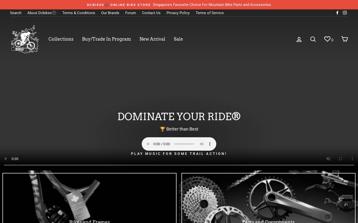 dcbikes.sg homepage screenshot