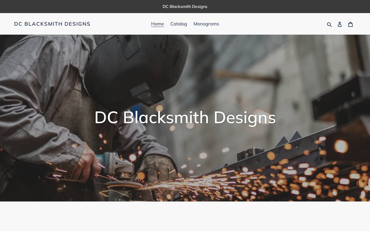 dcblacksmithdesigns.com homepage screenshot