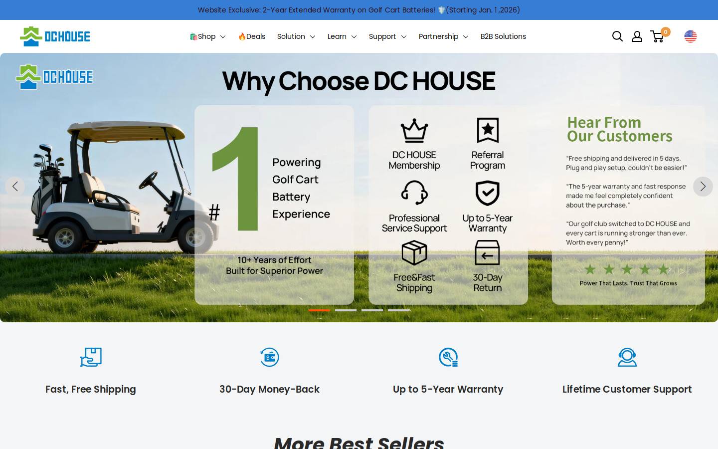 Dchousepower homepage screenshot