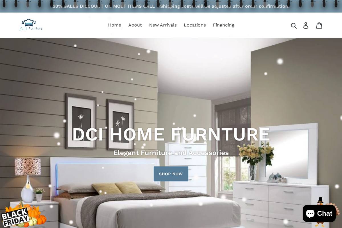 dcihomedecor.com homepage screenshot