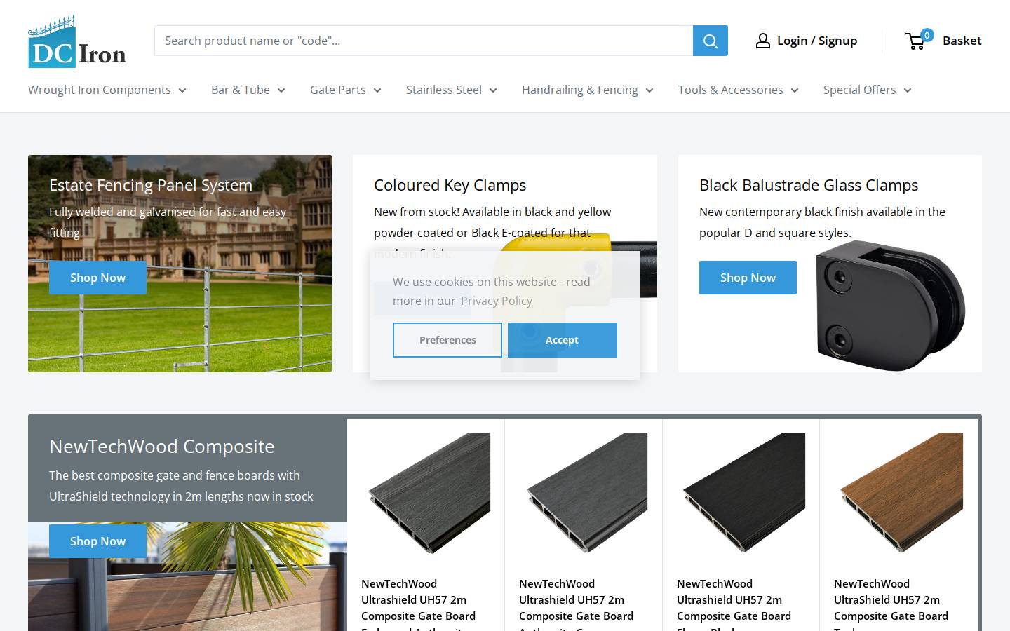 Dciron homepage screenshot