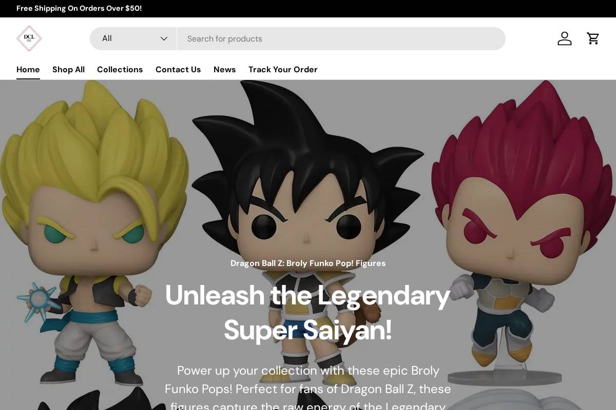 dcltoys.com homepage screenshot