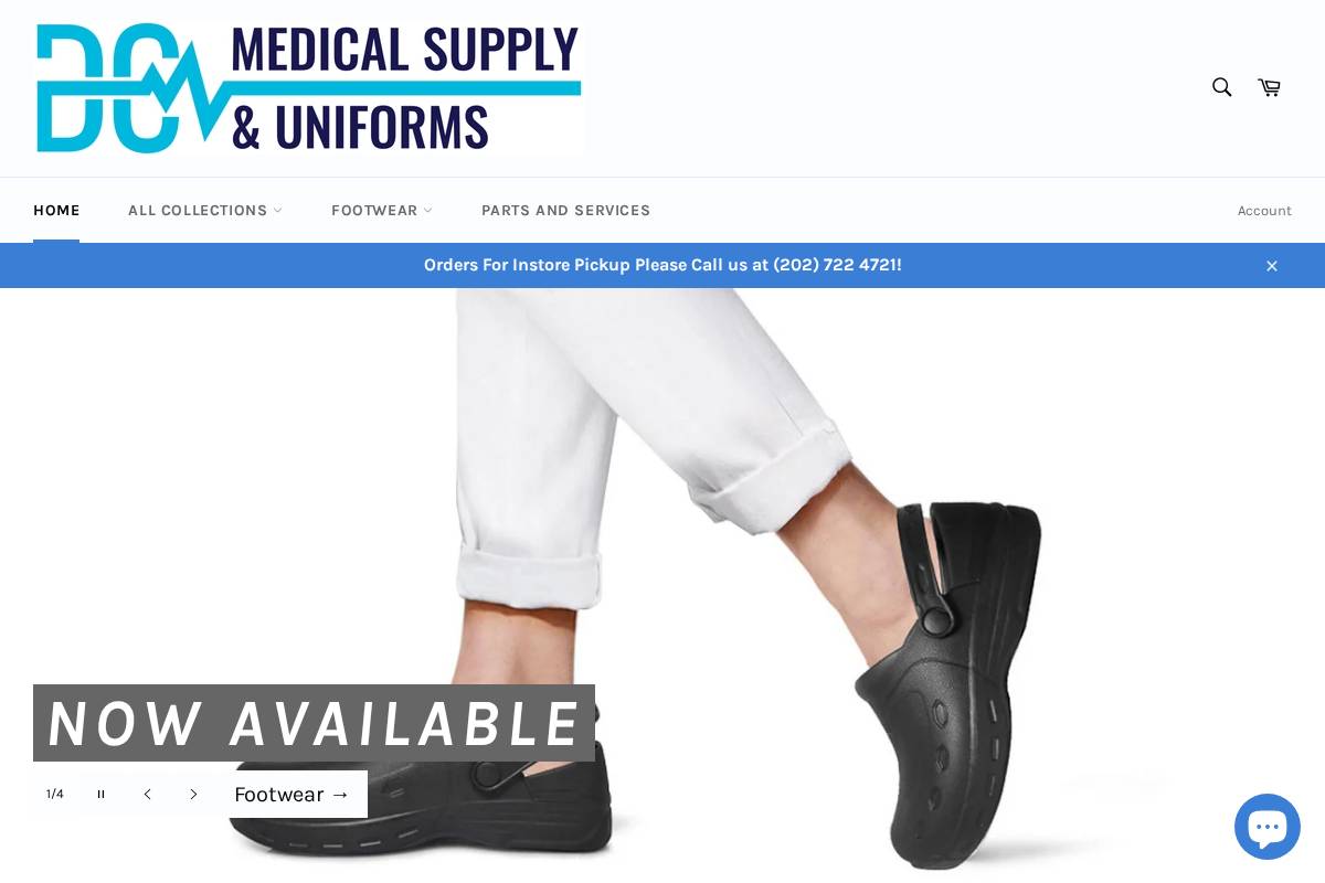 dcmedicalsupply homepage screenshot