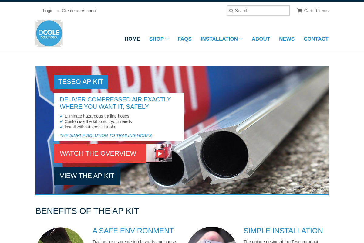 dcolesolutions.co.uk homepage screenshot