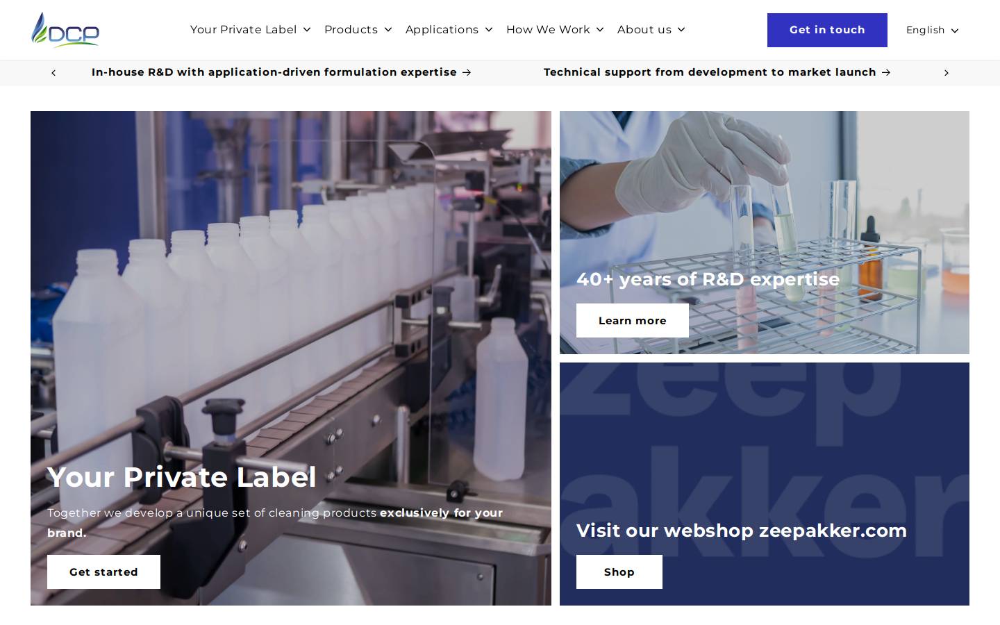 Dcp Chemicals homepage screenshot