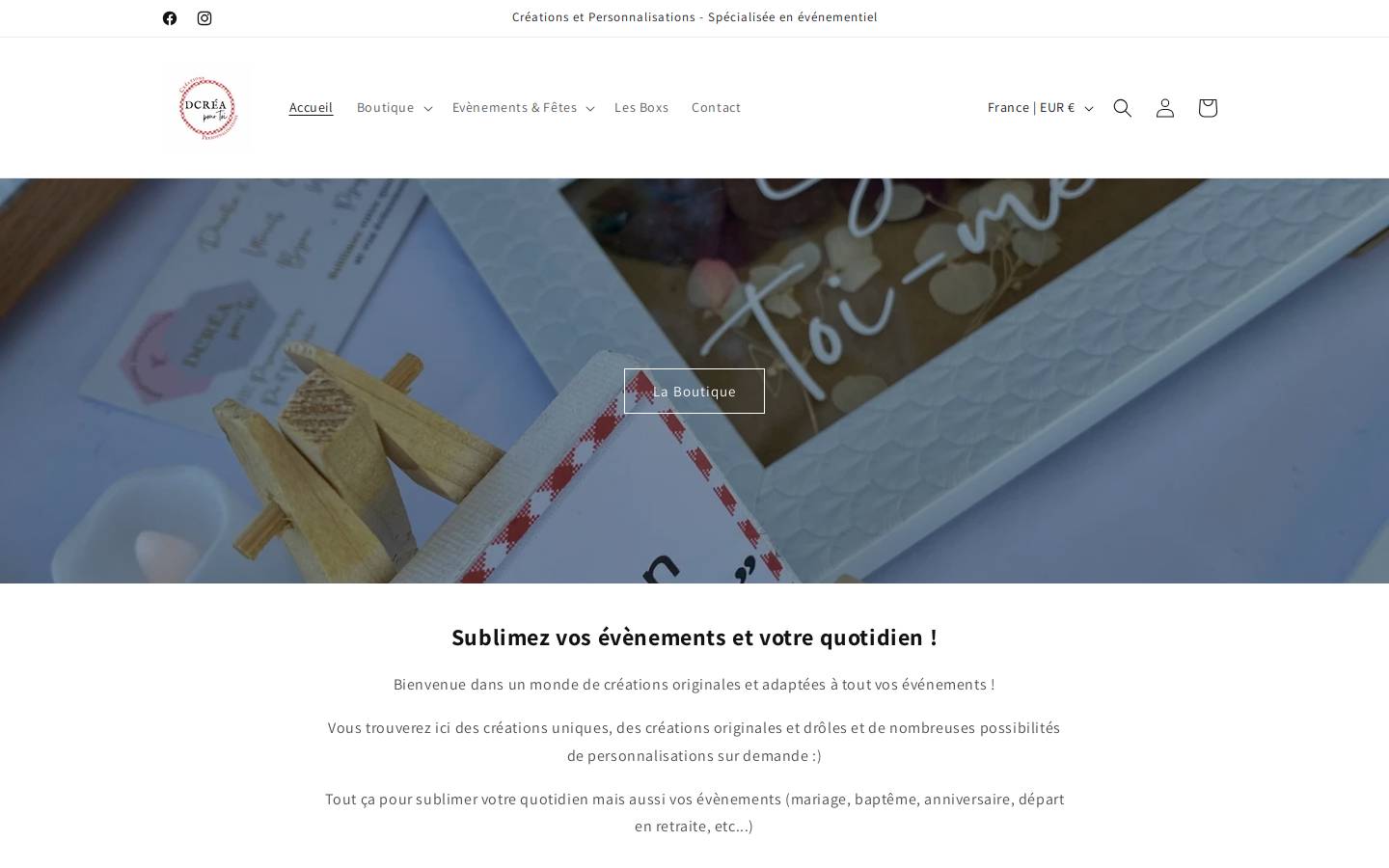 dcreapourtoi.fr homepage screenshot