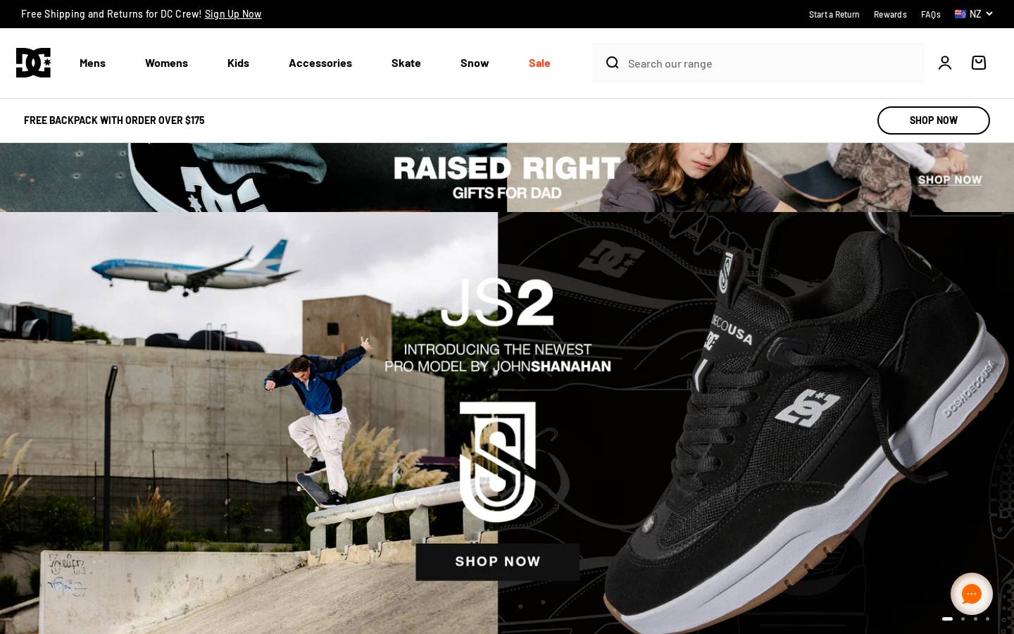 dcshoes.co.nz homepage screenshot