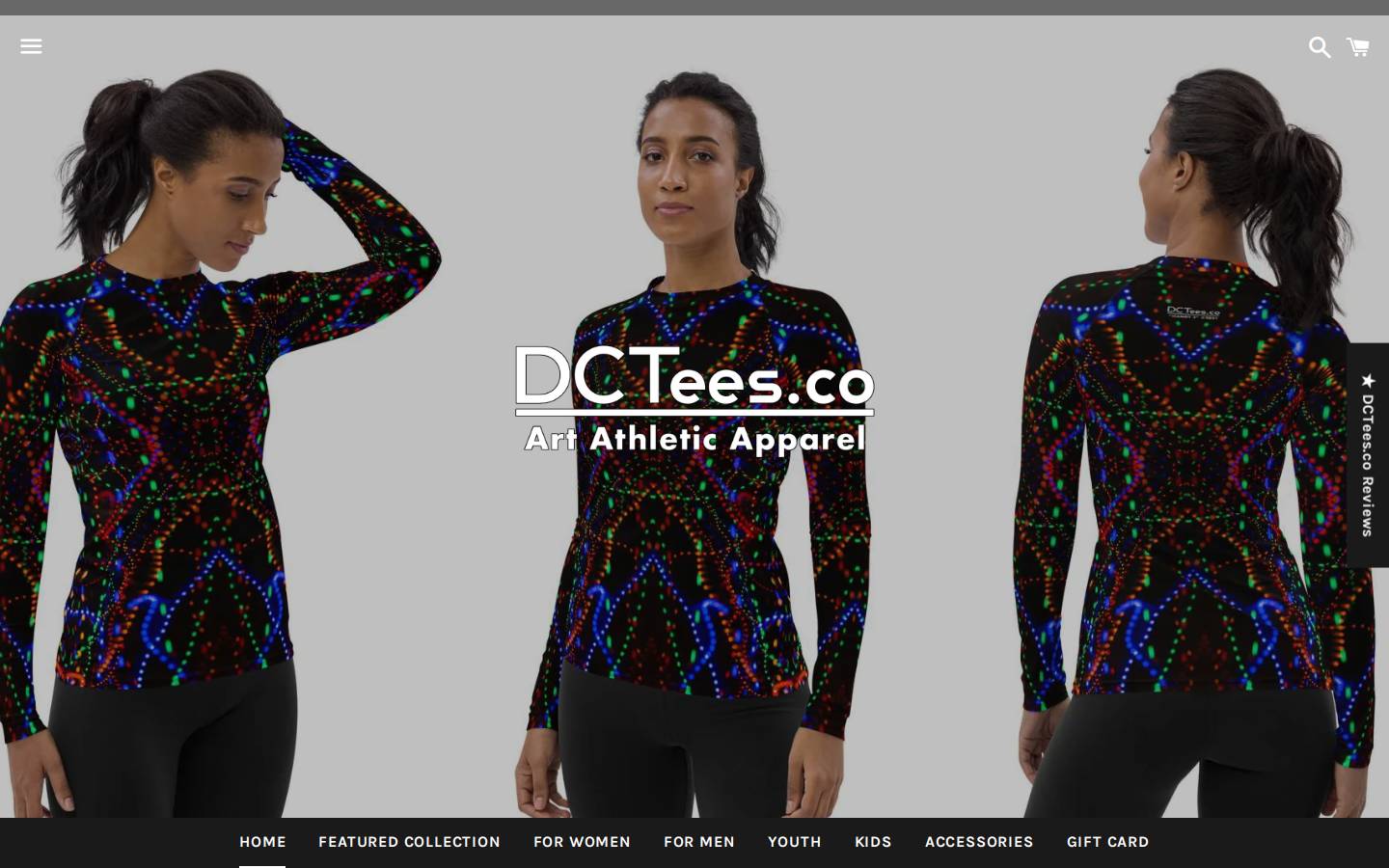 dctees.co homepage screenshot