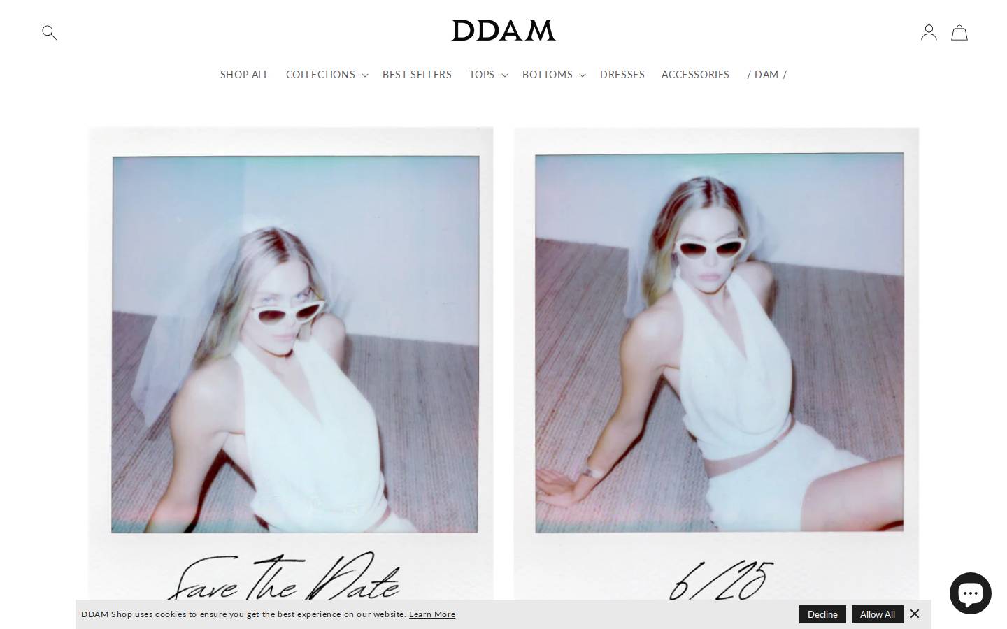 ddamshop.com homepage screenshot
