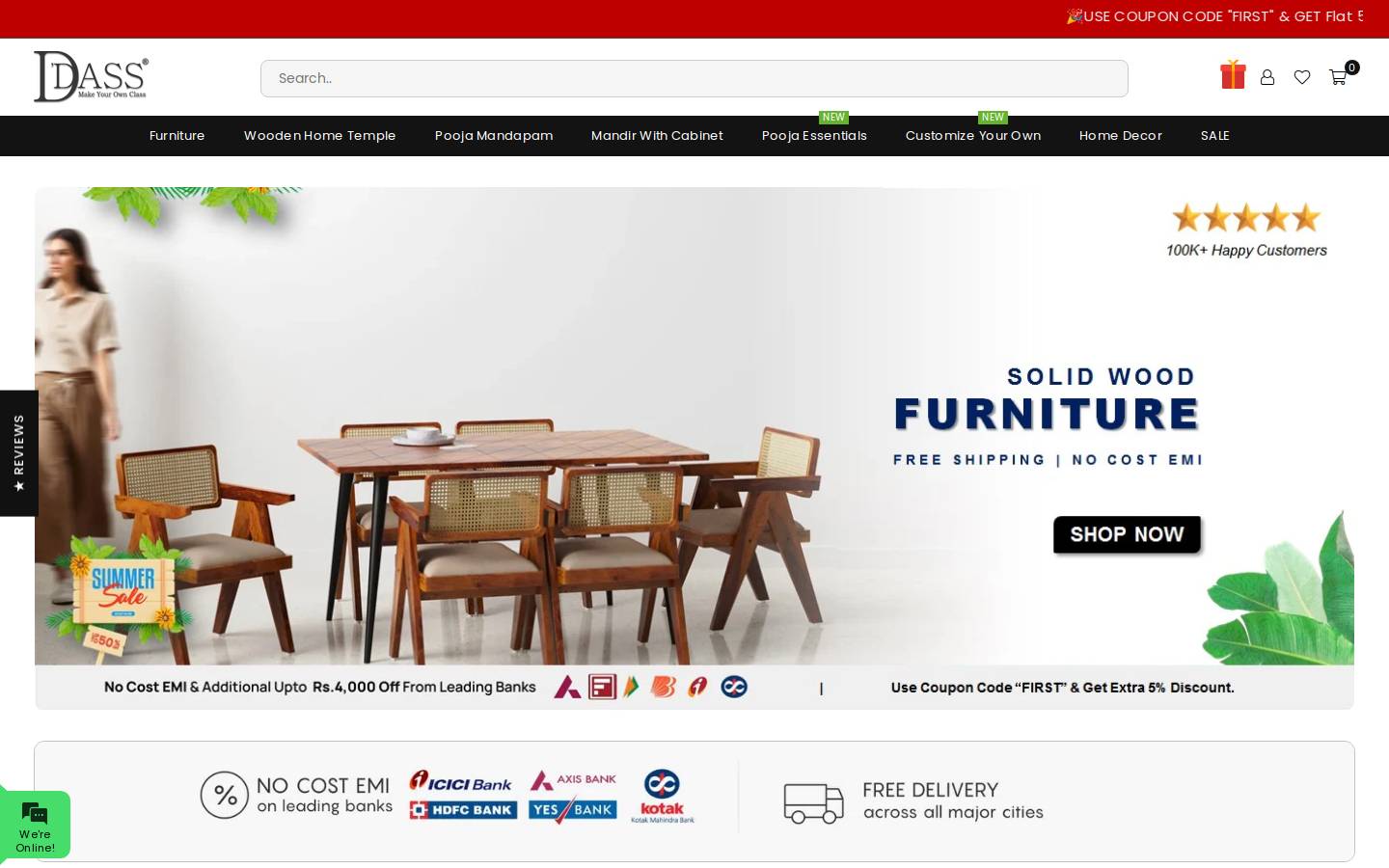 Ddassstore homepage screenshot