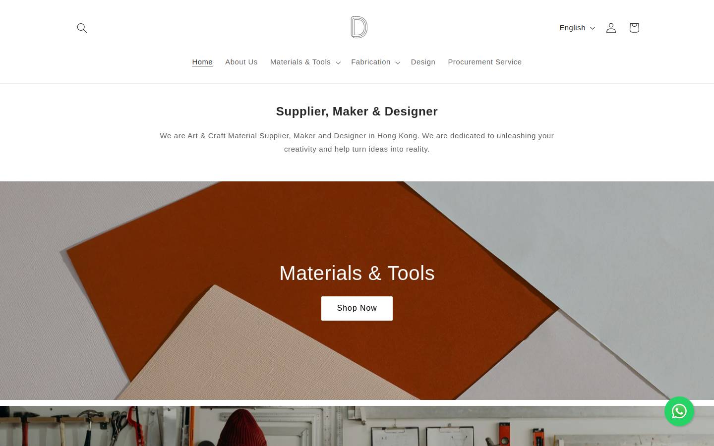 dddmaterial.com homepage screenshot