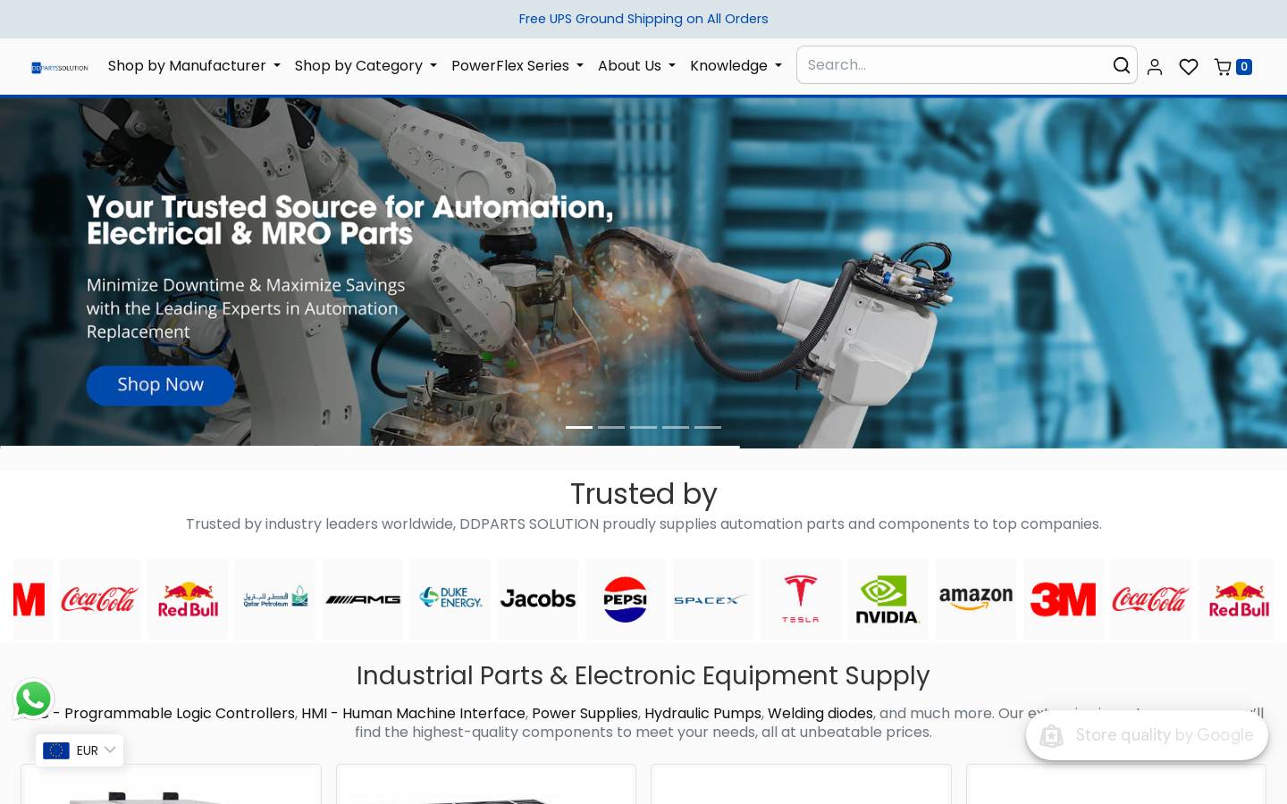 Ddpartssolution homepage screenshot