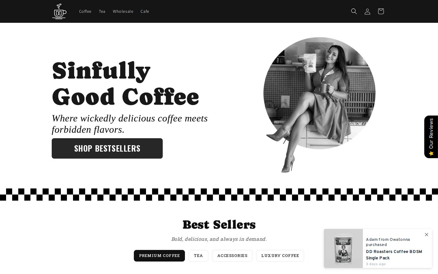 ddroasters.com homepage screenshot