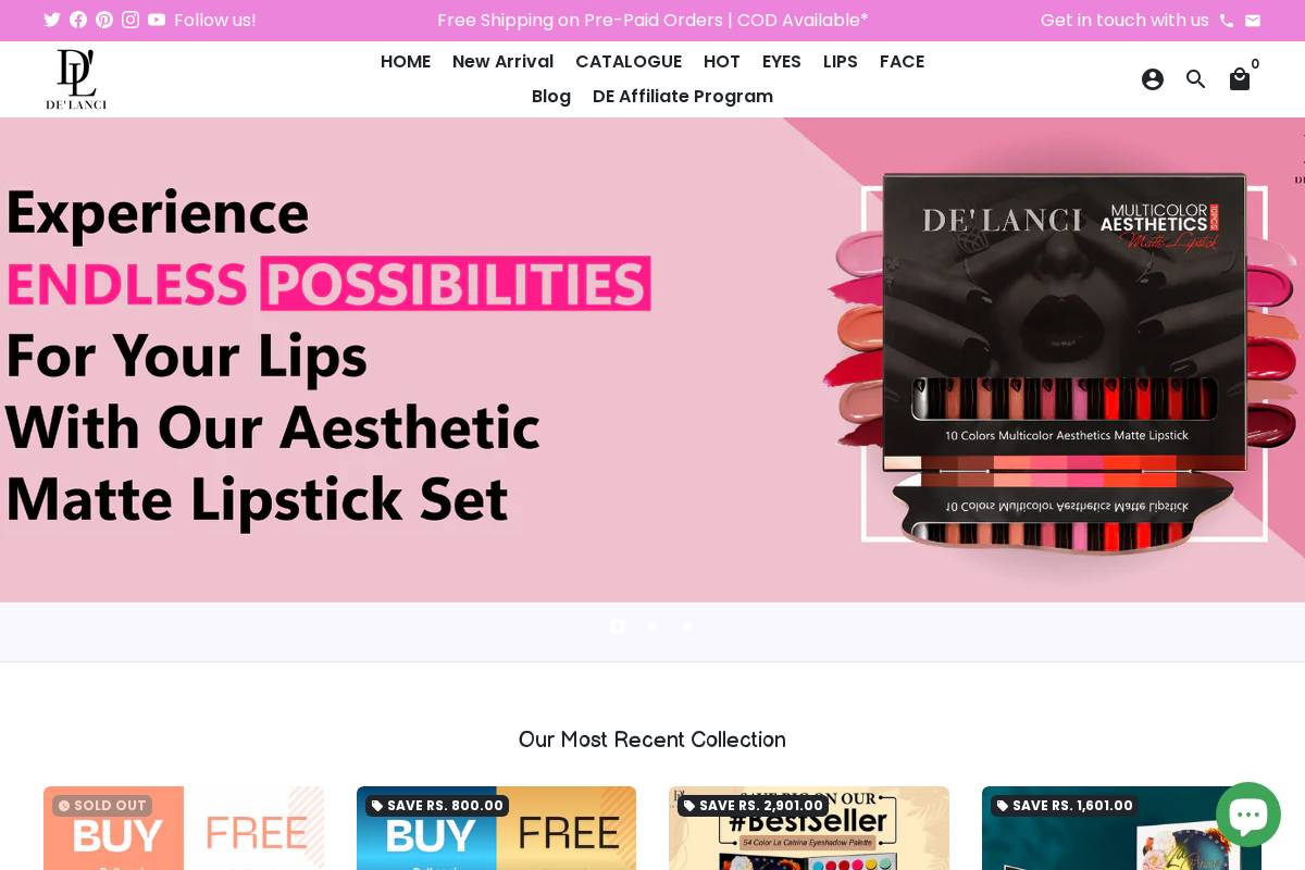 de-lanci.com homepage screenshot