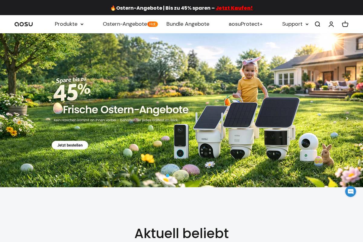 aosu Germany homepage screenshot