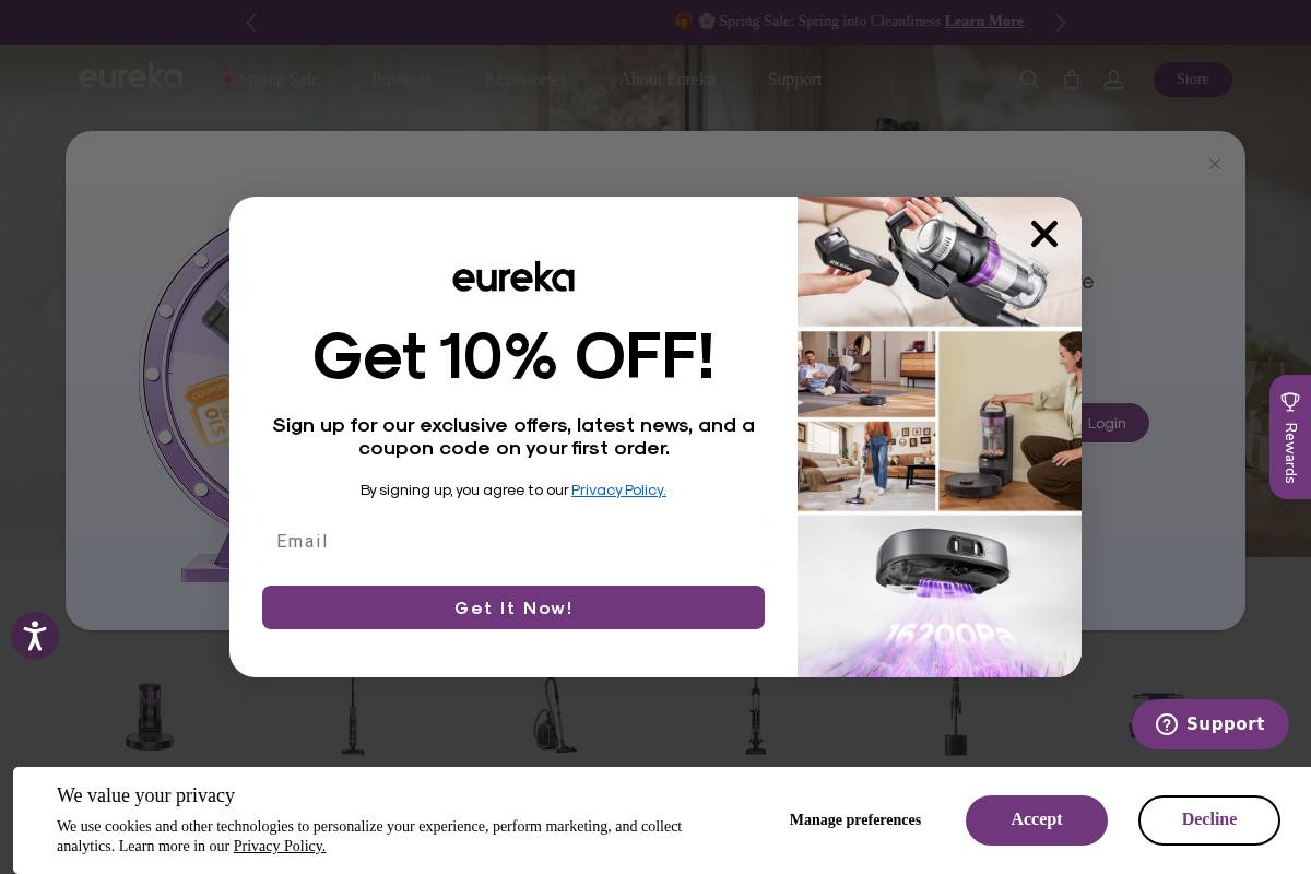 De Eureka homepage screenshot