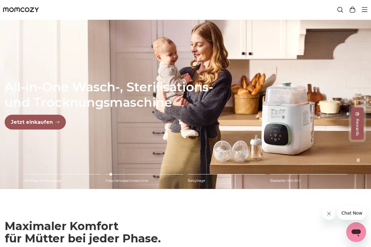 de.momcozy.com homepage screenshot