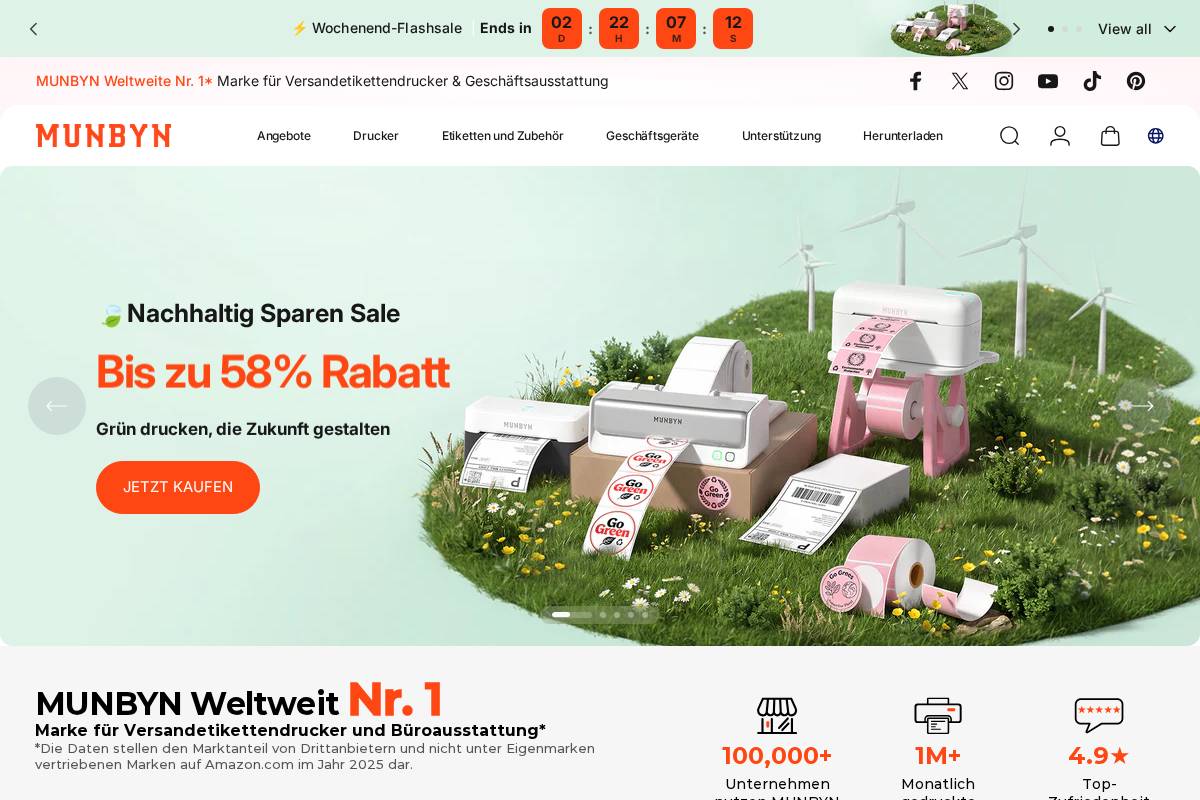 De Munbyn homepage screenshot
