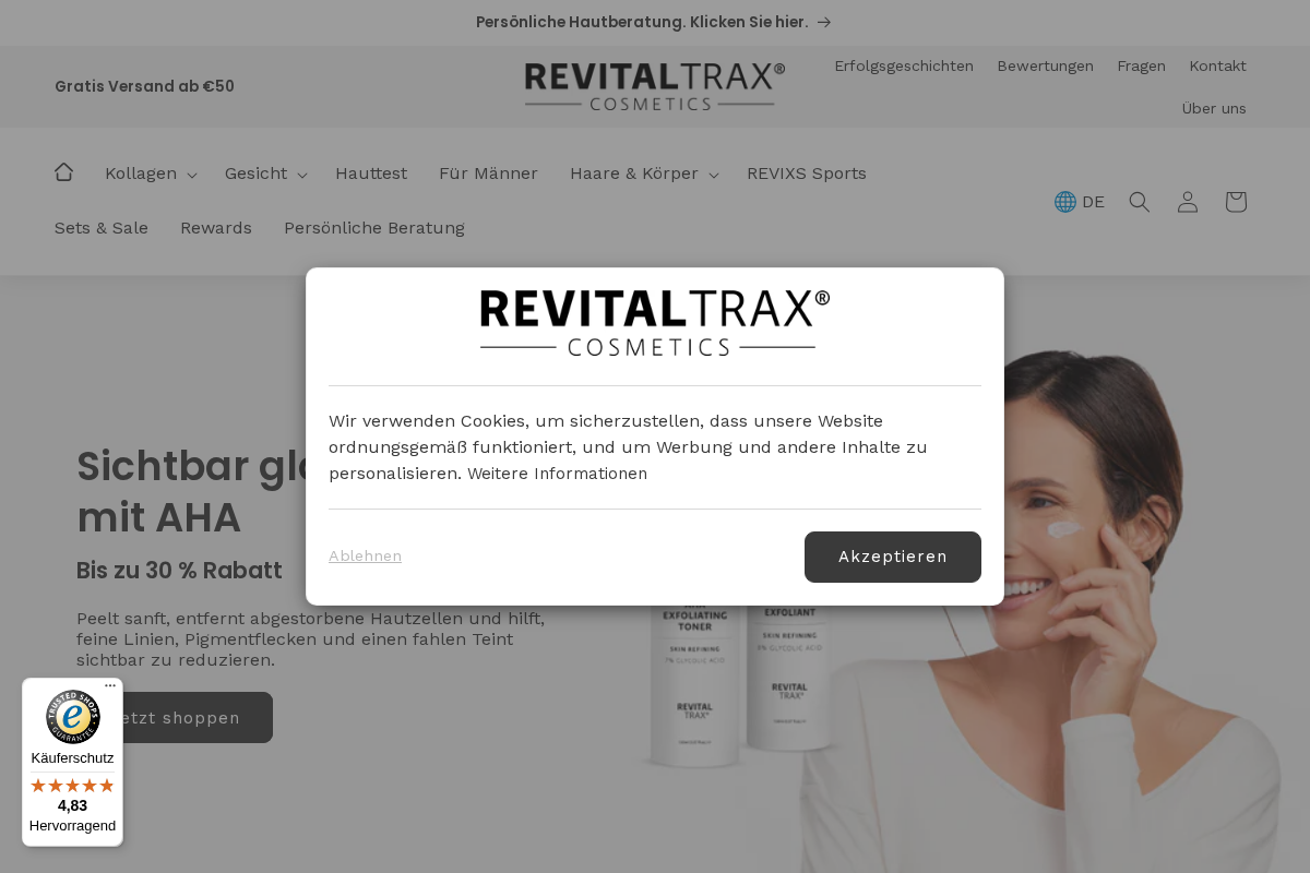 RevitalTrax Deutschland homepage screenshot