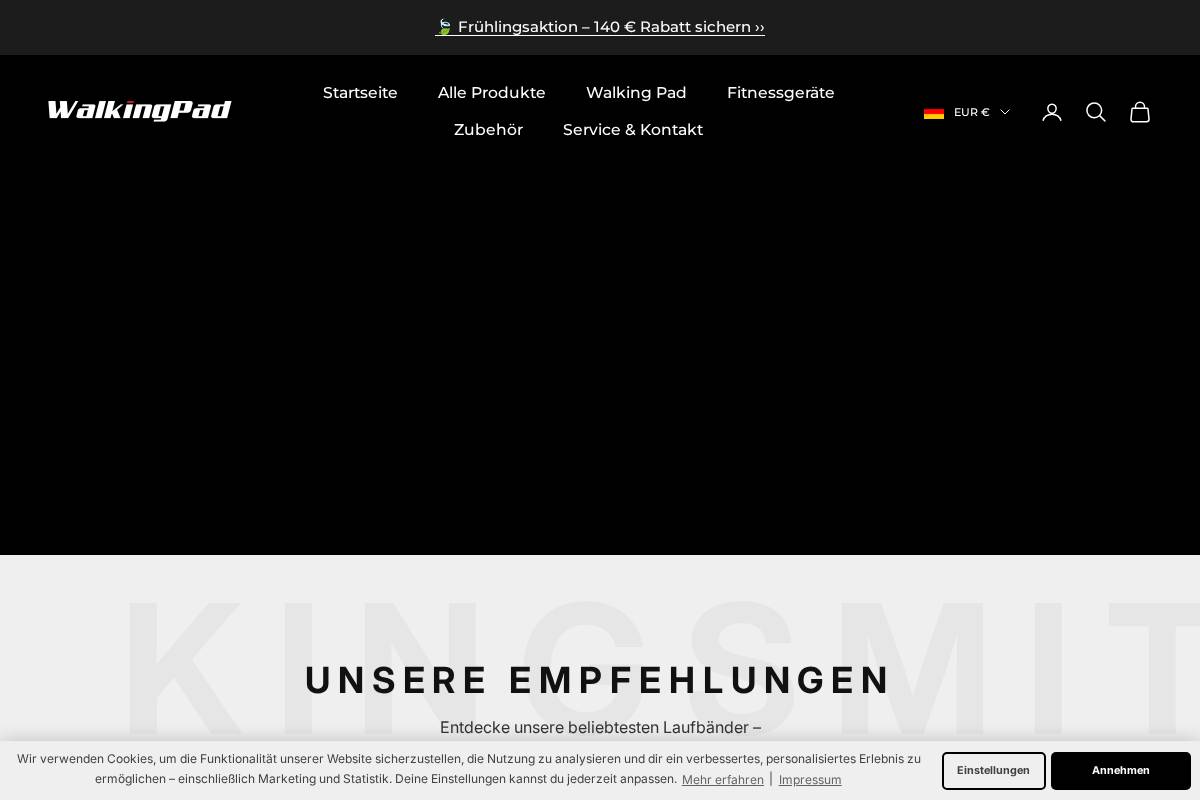 WalkingPad.de homepage screenshot